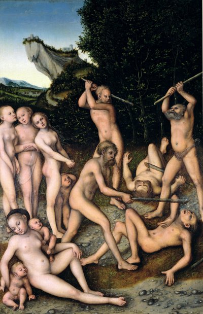 Srebrny wiek, czyli skutki zazdrości, 1535 autorstwa Lucas Cranach the Elder
