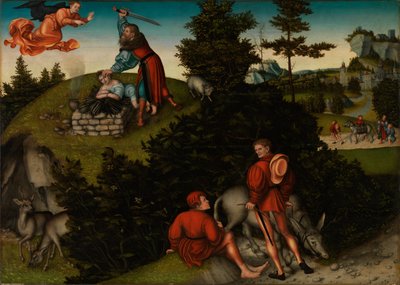 Ofiara Abrahama autorstwa Lucas Cranach the Elder