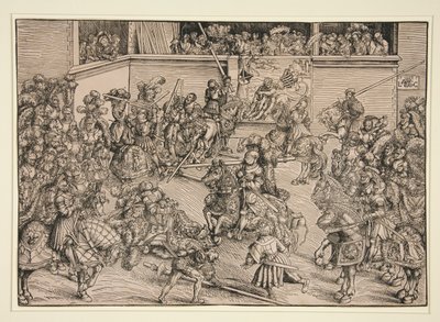 Drugi Turniej (z Gobelinem Samsona i Lwa) autorstwa Lucas Cranach the Elder