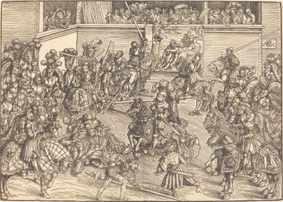 Drugi Turniej z Gobelinem Samsona i Lwa autorstwa Lucas Cranach the Elder