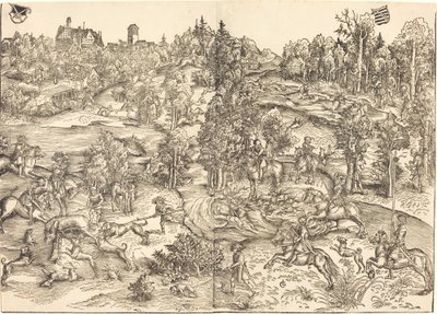 Polowanie na jelenie autorstwa Lucas Cranach the Elder