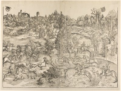 Polowanie na jelenia autorstwa Lucas Cranach the Elder