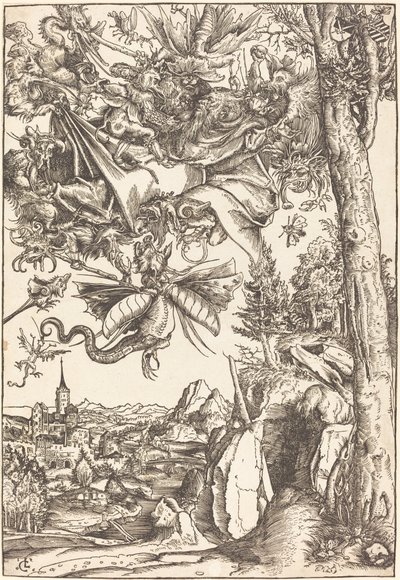 Kuszenie św. Antoniego autorstwa Lucas Cranach the Elder