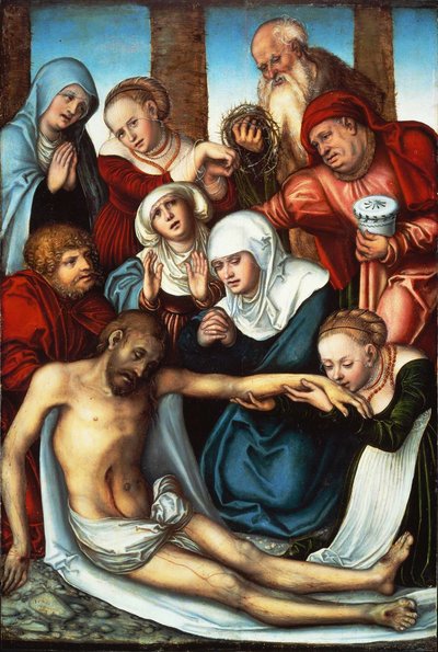 Lament nad martwym Chrystusem autorstwa Lucas Cranach the Elder