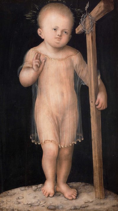 Błogosławieństwo Dzieciątka [recto]; Człowiek Boleści [verso] autorstwa Lucas Cranach the Elder and workshop