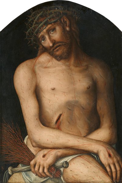 Niemiecki: Christus als Schmerzensmann Chrystus jako Człowiek Boleści autorstwa Lucas Cranach the Elder and workshop