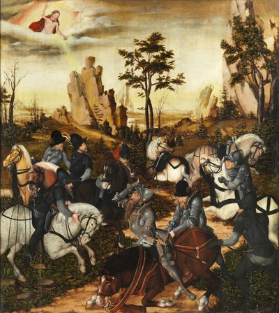 niemiecki: Die Bekehrung des Paulus Nawrócenie świętego Pawła autorstwa Lucas Cranach the Younger