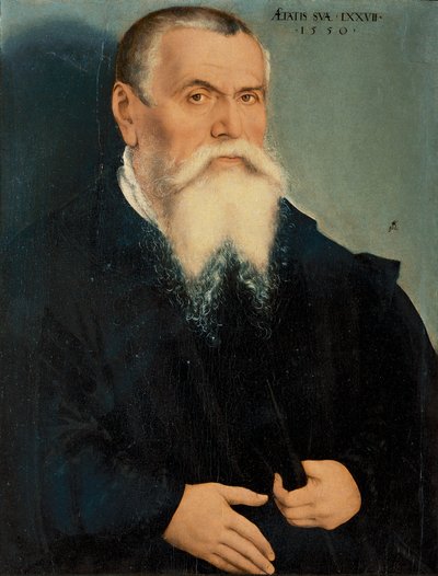 Włoski:  Ritratto di Lucas Cranach il Vecchio Portret Lucasa Cranacha Starszego autorstwa Lucas Cranach the Younger