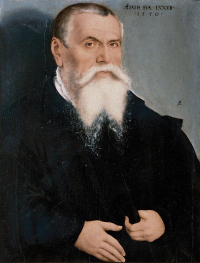 Włoski:  Ritratto di Lucas Cranach il Vecchio Portret Lucasa Cranacha Starszego autorstwa Lucas Cranach the Younger