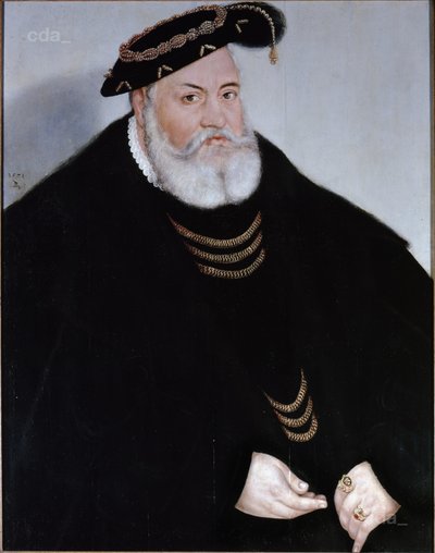 Portret margrabiego Jerzego Pobożnego z Brandenburgii-Ansbach autorstwa Lucas Cranach the Younger