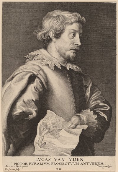 Lucas van Uden autorstwa Lucas Emil Vorsterman after Sir Anthony van Dyck
