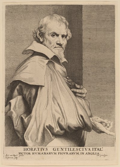 Orazio Gentileschi autorstwa Lucas Emil Vorsterman after Sir Anthony van Dyck