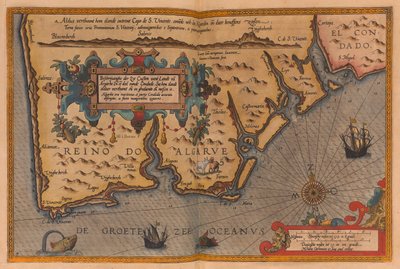 Ponadwymiarowy atlas zatytułowany "Speculum nauticum super navigatione maris occidentalis confectu, continens omnes oras maritimas Galliae, Hispaniae, and praecipuarum partium Angliae", ok. 1591 r. (rysunek) autorstwa Lucas Janszoon Waghenaer