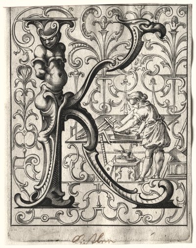 Nowa broszura ABC: K, 1627. autorstwa Lucas Kilian