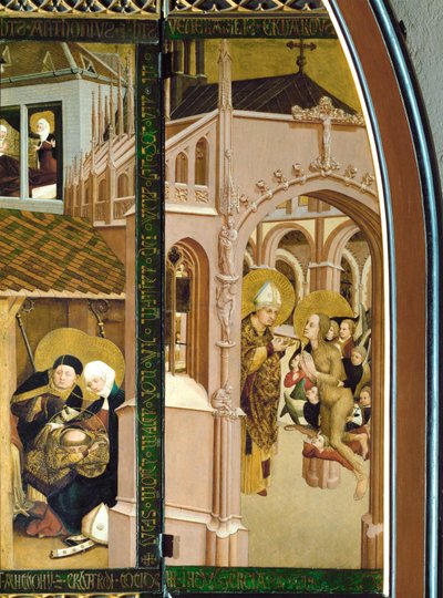 Komunia świętej Magdaleny (tempera na pergaminie) autorstwa Lucas Moser