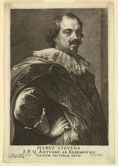 Portret Petera Stevensa z Ikon Książąt Men autorstwa Lucas Vorsterman