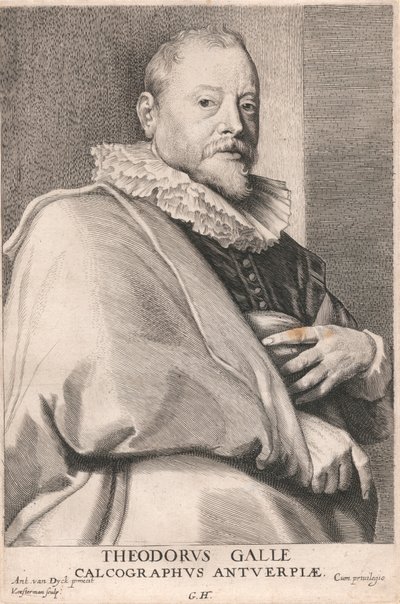 Theodore Galle, rytownik z Antwerpii autorstwa Lucas Vorsterman