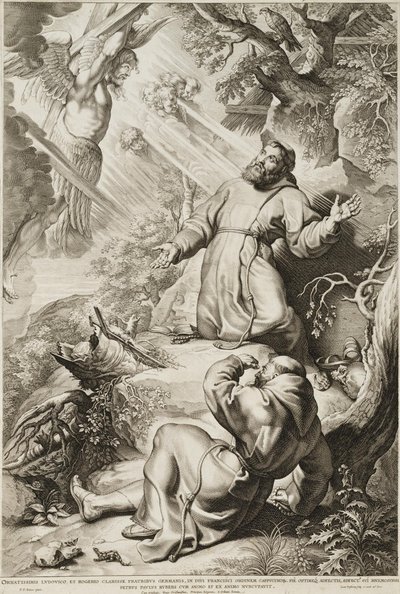 Święty Franciszek otrzymujący stygmaty autorstwa Lucas Vorsterman the Elder