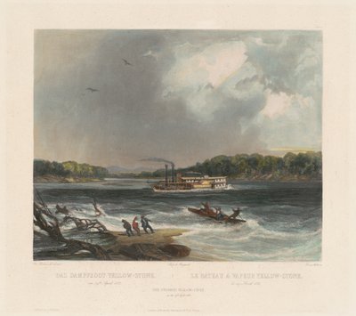 Parowiec Żółty kamień autorstwa Lucas Weber after Karl Bodmer