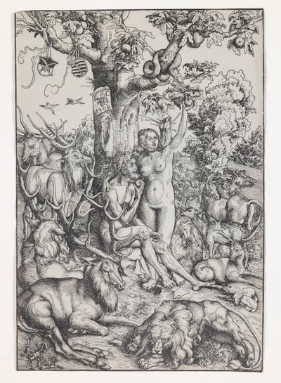 Adam i Ewa w raju autorstwa Lucas the Elder Cranach