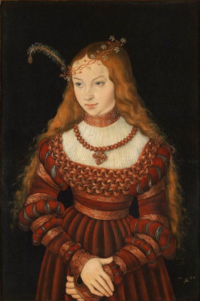 Zaręczynowy portret Sybilli z Kleve autorstwa Lucas the Elder Cranach
