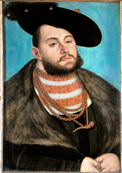 Johann Friedrich Wspaniały Elektor Saksonii ... autorstwa Lucas the Elder Cranach