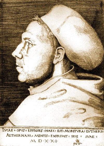 Marcin Luter jako mnich autorstwa Lucas the Elder Cranach