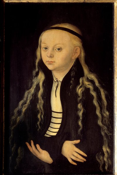 Portret Magdaleny Lutra (1529-1542) córki Marcina Lutra Obraz Lucasa Cranacha Starego (lub Starszego autorstwa Lucas the Elder Cranach