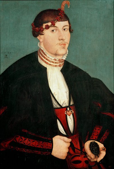 Portret dżentelmena powiedział narzeczony Obraz Lucasa Cranacha Starszego (1472-1553) 1539 Sao Paulo, Muzeum Sztuki autorstwa Lucas the Elder Cranach