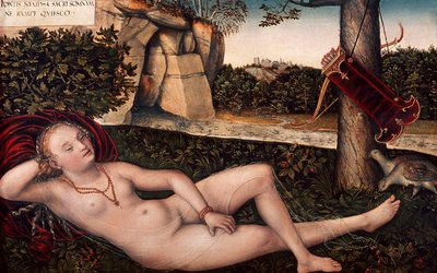 Leżąca Diana — Lucas Cranach Starszy (1472-1553) autorstwa Lucas the Elder Cranach