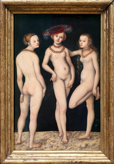 Trzy Gracje autorstwa Lucas the Elder Cranach