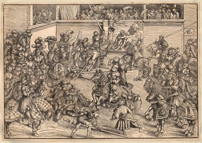Tournoi - Turniej - Cranach, Lucas, Starszy (1472-1553) - 1509 - Drzeworyt - 29,8x42,7 - Kolekcja prywatna autorstwa Lucas the Elder Cranach