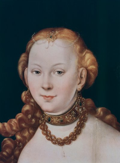 Wenus, fragment z Wenus i Kupidyna (olej na panelu) autorstwa Lucas the Elder Cranach