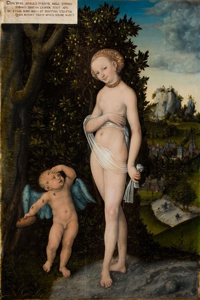 Wenus z miodem kradnącym Kupidyna autorstwa Lucas the Elder Cranach
