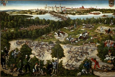 Polowanie na kawalera elektora Johna Fredericka autorstwa Lucas the Younger Cranach
