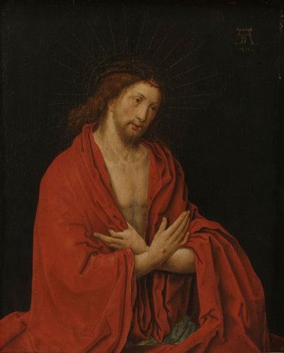 Chrystus z koroną cierniową autorstwa Lucas van (after) Leyden