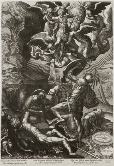 Zmartwychwstanie Chrystusa, 1557 autorstwa Lucas van Doetechum