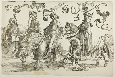 Abijasz, Asa, Jehosafat, tablica druga, z „Dwunastu królów Izraela” autorstwa Lucas van Leyden