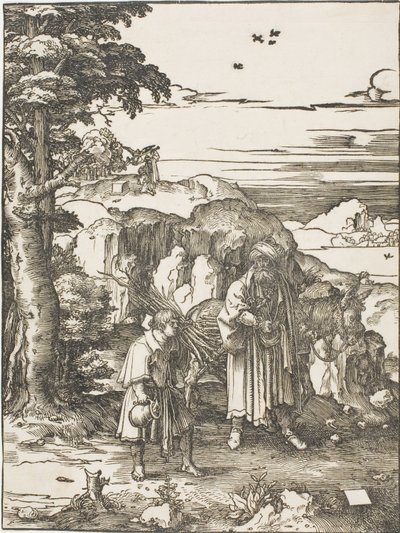 Abraham i Izaak autorstwa Lucas van Leyden