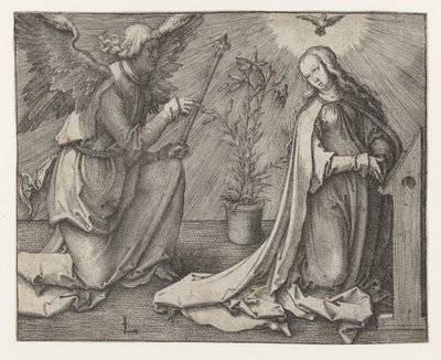 zwiastowanie autorstwa Lucas van Leyden