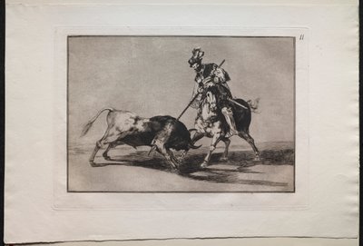 Walki byków: El Cid Campeador przebija kolejnego byka autorstwa Lucas van Leyden