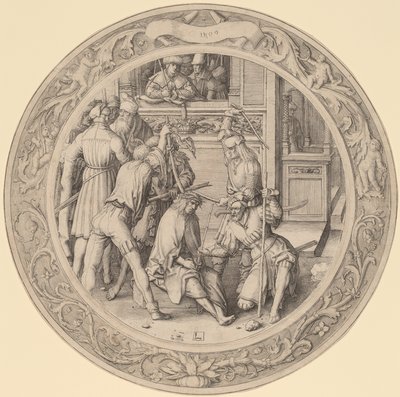 Chrystus ukoronowany cierniem autorstwa Lucas van Leyden