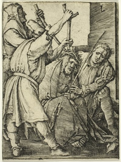 Chrystus ukoronowany cierniem autorstwa Lucas van Leyden