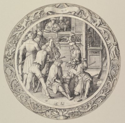 Chrystus ukoronowany cierniem, z Męki Pańskiej, 1509. autorstwa Lucas van Leyden