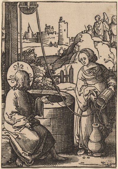 Chrystus i Niewiasta Samarii autorstwa Lucas van Leyden