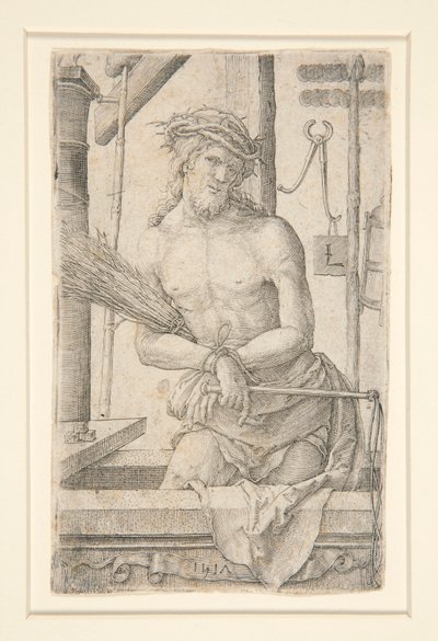 Chrystus jako Mąż boleści z narzędziami męki autorstwa Lucas van Leyden