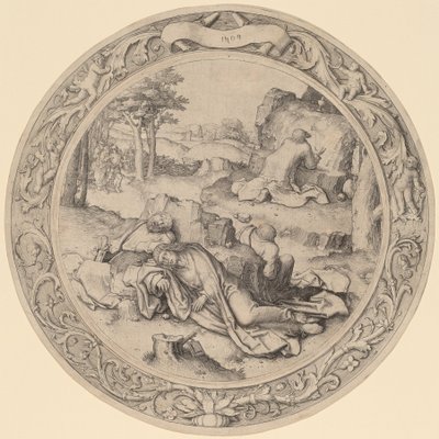 Chrystus w Getsemani (Agonia w ogrodzie) autorstwa Lucas van Leyden