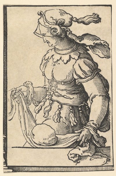 Sybilla kumejska, z cyklu Sybille, ok. 1930 r. 1530. autorstwa Lucas van Leyden