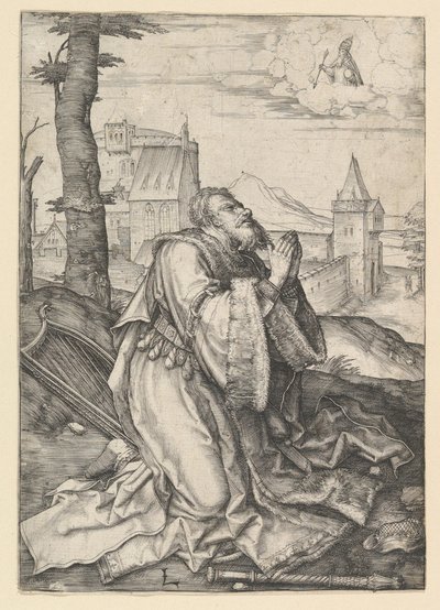 Modlący się Dawid, ca. 1507. autorstwa Lucas van Leyden