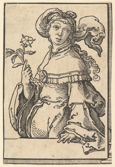 Sybilla erythrean z serii Sybille, ca. 1530. autorstwa Lucas van Leyden